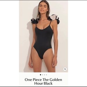 NWT Ancora Swimwear - The Golden Hour one-piece swimsuit - size M black